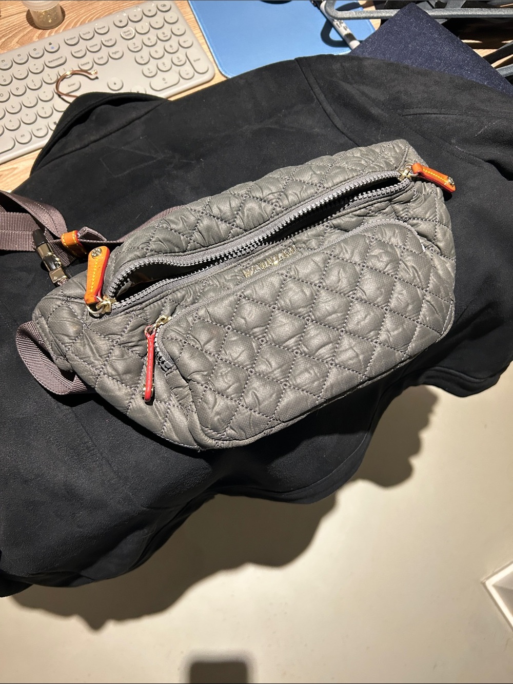MZ Wallace Small Quilted Metro Sling in Magnet